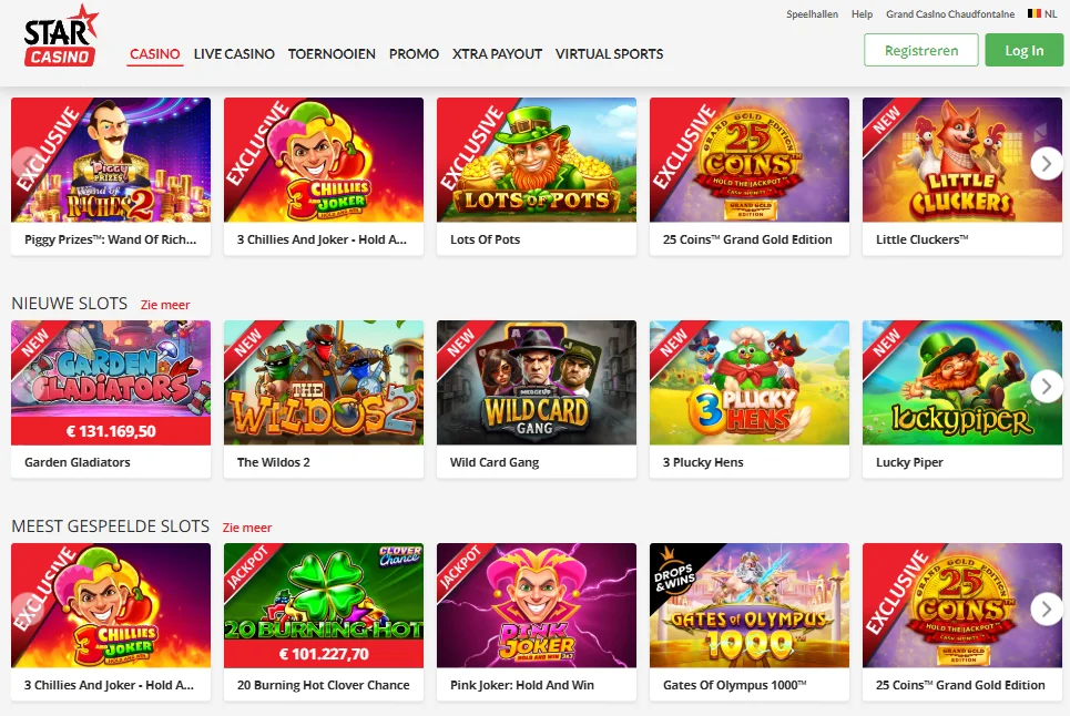 Starcasino Slots voor Belgische spelers